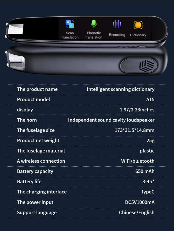 112 Languages Translation Scanning Reading Pen marnetic