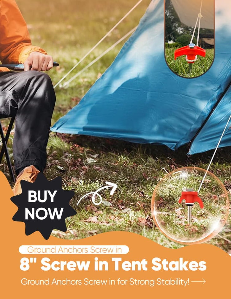 GripLock – Heavy Duty Screw In Tent Stakes