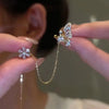 FloraWing – Butterfly & Bloom Ear Cuff Earrings