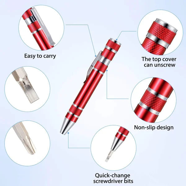 8-in-1 Pocket Pen Screwdriver marnetic