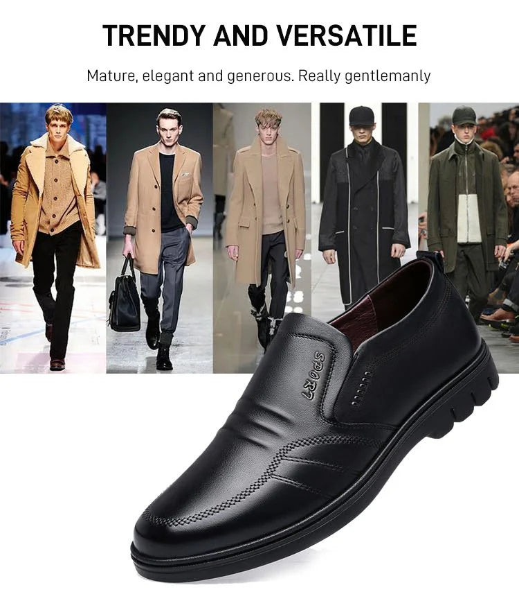FlexStride – Soft Leather Men’s Business Shoes
