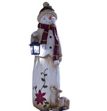 TwinkleFrost | Woodland Snowman with Solar Lantern