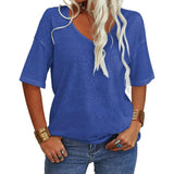 EleganTee - Casual V Neck T Shirt for Women