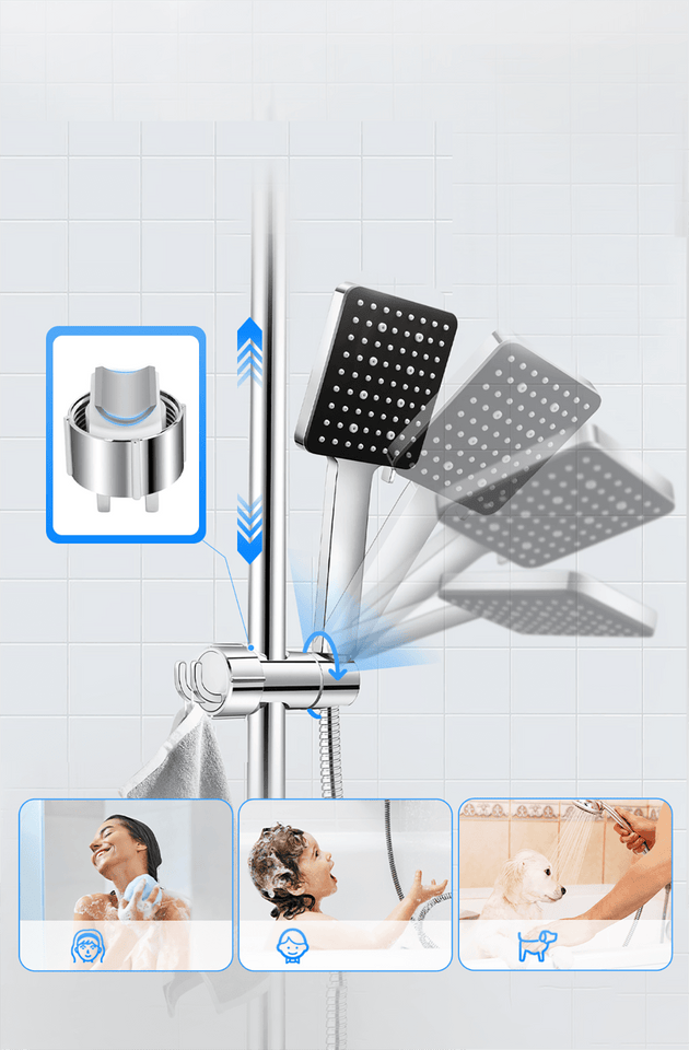 HydroHold Max | Easy Install Hand Shower Holder