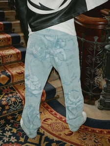 UrbanHeart - Washed Blue Street Jeans – Iconic Baggy Design