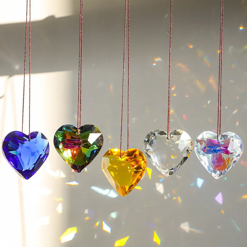 GlowHeart - Colorful Crystal Suncatcher