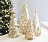 Glacia - Mercury Glass Tree Set | Radiant Festive Centerpiece