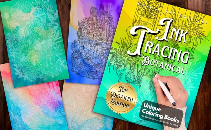 TraceBloom – Relaxing Ink Coloring Book