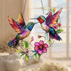 HeartFlutter - Hummingbird Stained Glass Ornament