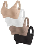 VelvaLuxe - 3-Pack Seamless Wireless Bra | Elegant Lift Without the Wires