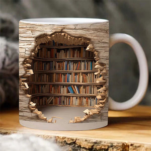 Wall-Incorporated 3D Bookshelves Mug marnetic