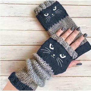CatKnit – Cozy Fingerless Winter Gloves