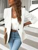 SleekForm – Solid Lapel Collar Office Blazer