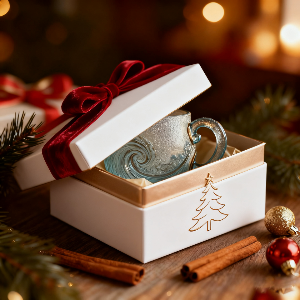 OceanWhirl - Handcrafted Glass Mug | Sip the Sea’s Serenity