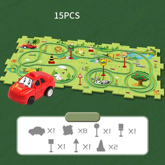 TurboTrail - DIY Educational Track Car Set for Kids