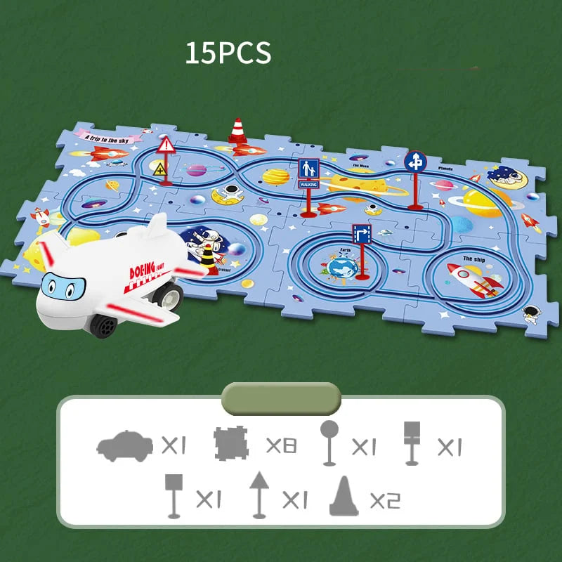 TurboTrail - DIY Educational Track Car Set for Kids