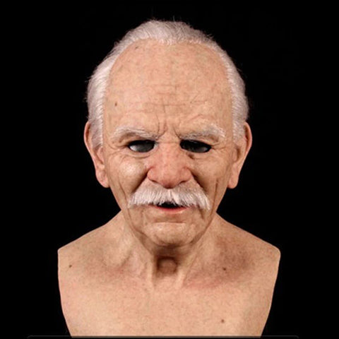 Hyper Realistic Silicone Elderly Mask marnetic