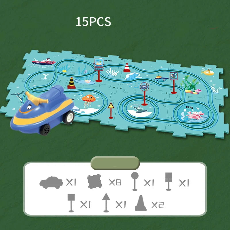 TurboTrail - DIY Educational Track Car Set for Kids