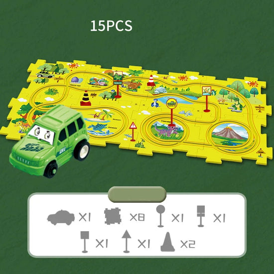 TurboTrail - DIY Educational Track Car Set for Kids