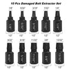TorqueOut – Professional Broken Bolt Extractor Set - 10-Piece Screw Extractor Kit