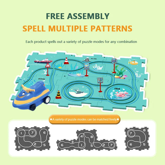 TurboTrail - DIY Educational Track Car Set for Kids