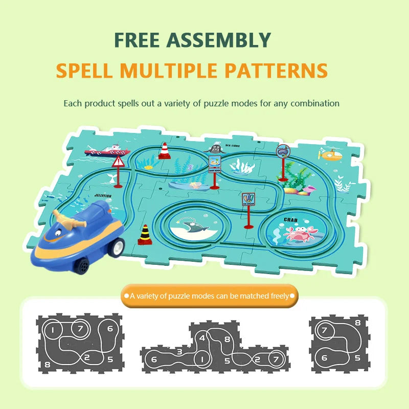 TurboTrail - DIY Educational Track Car Set for Kids