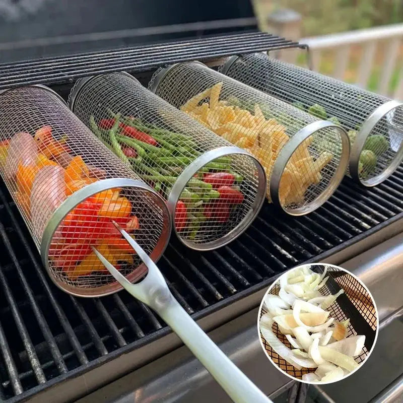 Rolling Grilling Basket marnetic