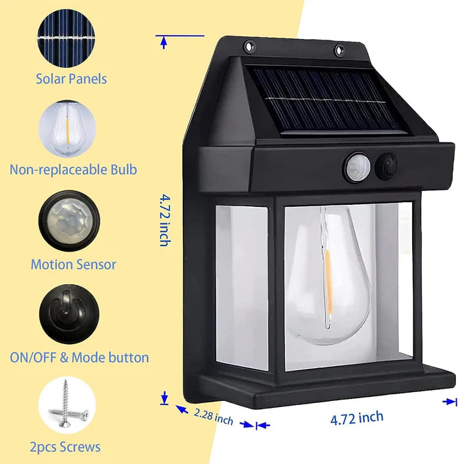 SunGlow – Outdoor Solar Wall Lamp with Elegant Design