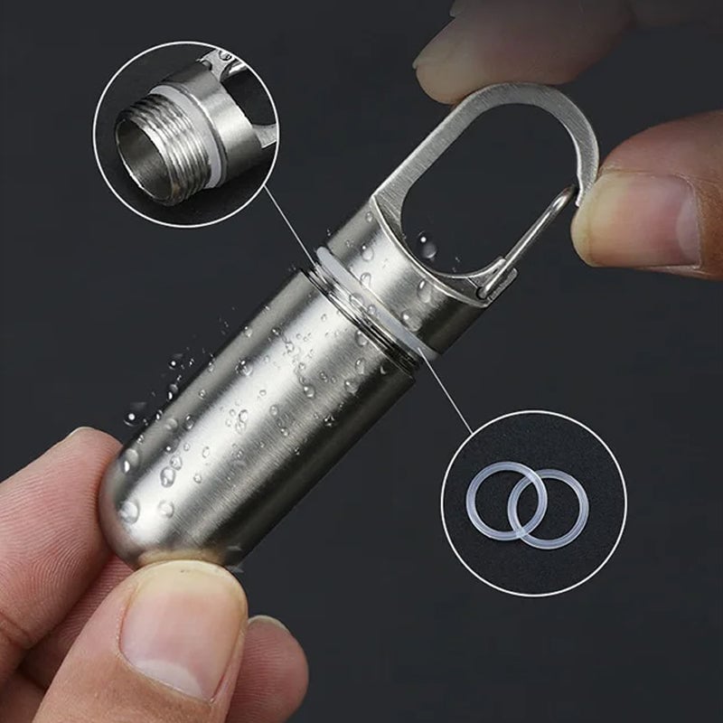 MediVault | Mini Stainless Pill Holder