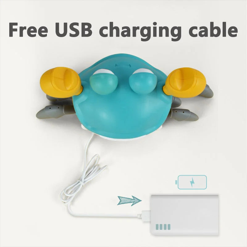 Induction Escape Crawling Crab Rechargeable Pet Musical Toy marnetic