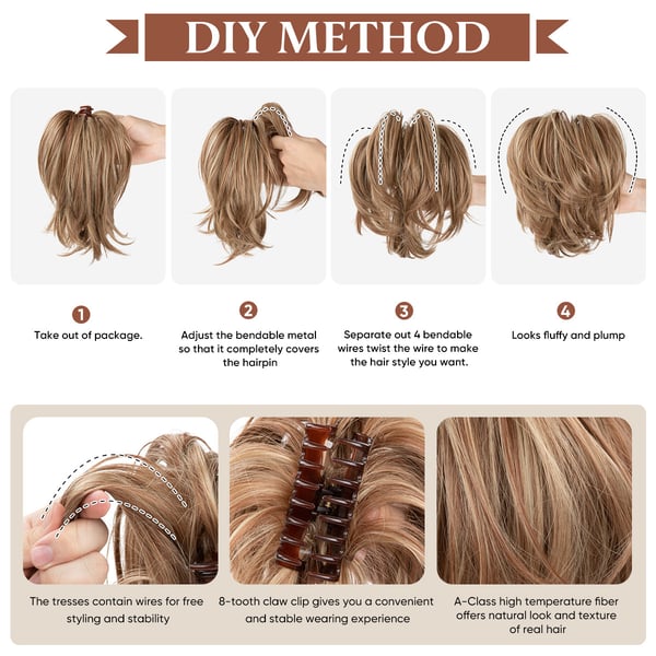 SilkSnap – Lightweight Synthetic Claw Clip for Chic Hairstyles