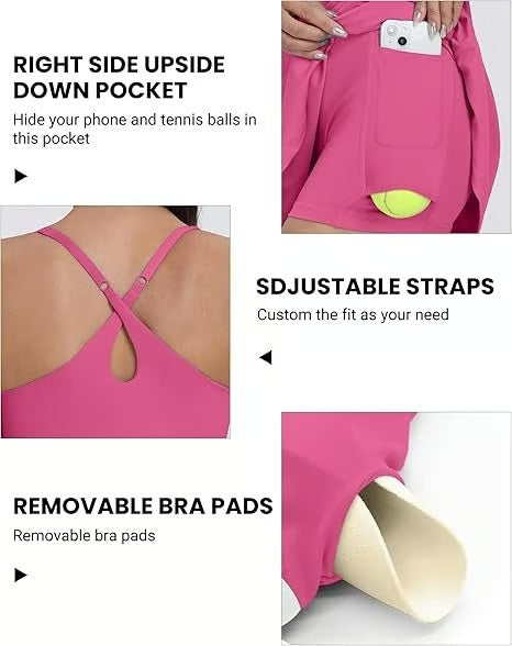 SculptEase – Shaping Backless Sports Dress with Bathroom Friendly Design