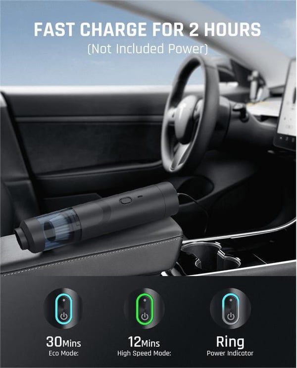 DustVibe – Slim V8 Mate High-Power Car Vacuum