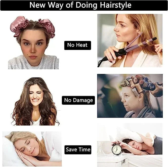 Satin Heatless Curling Buns Set marnetic