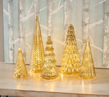 Glacia - Mercury Glass Tree Set | Radiant Festive Centerpiece