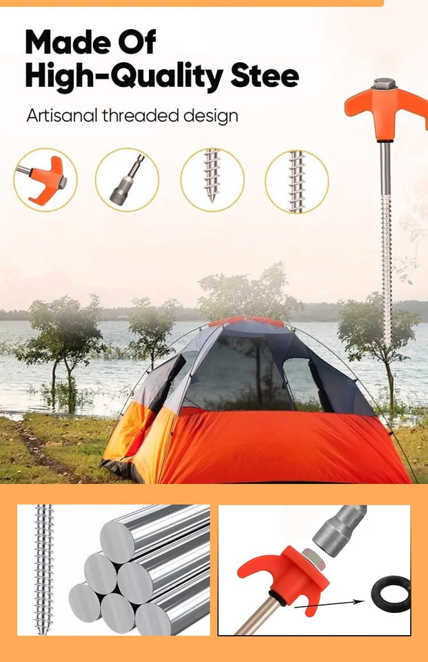 GripLock – Heavy Duty Screw In Tent Stakes