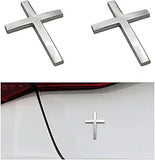 FaithMark – Metal Jesus Cross Emblem Stickers