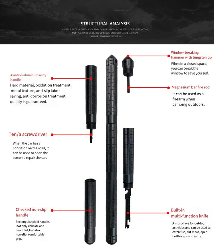 Multi Purpose Explorer Trekking Pole marnetic