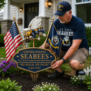 US Navy Seabees “Can Do!” Tribute Garden Stake