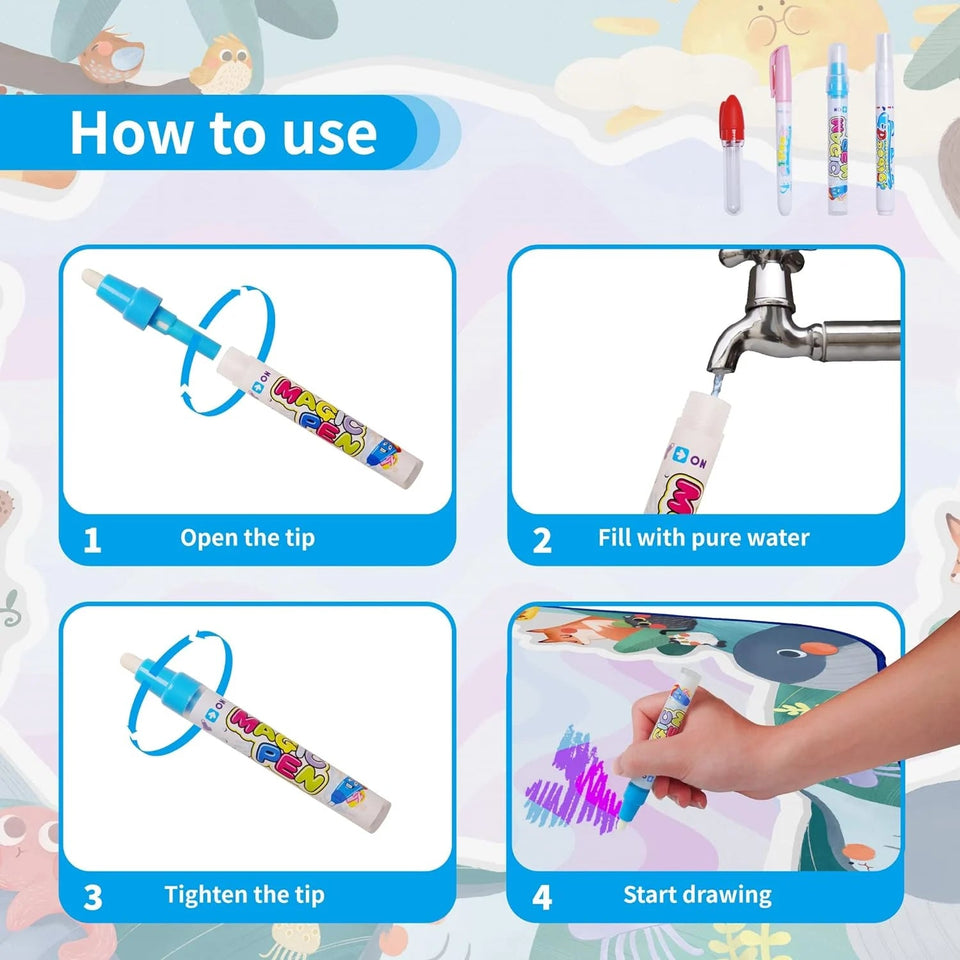 Mess-Free Water Doodle Mat - Creative Mat for Kids marnetic