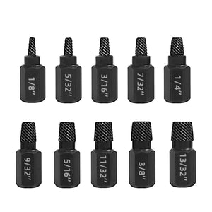 TorqueOut – Professional Broken Bolt Extractor Set - 10-Piece Screw Extractor Kit