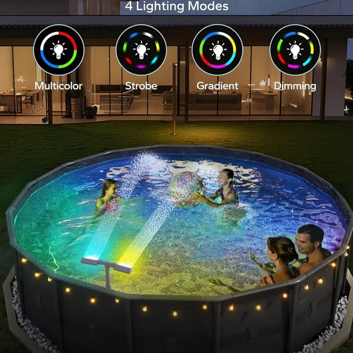 HydraLuxe – Solar Powered Pool Fountain with Dual Stream
