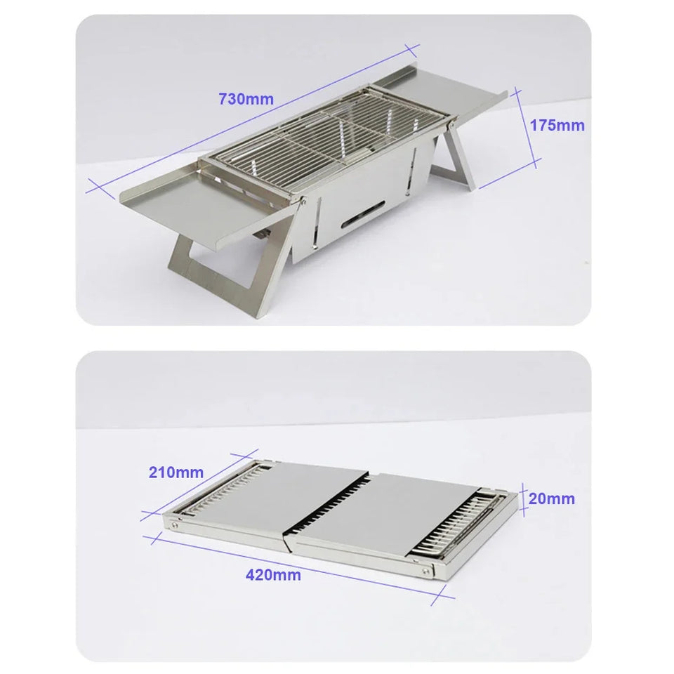 CampGrill β 3 Height Adjustable BBQ Grill with Carry Bag