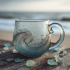 OceanWhirl - Handcrafted Glass Mug | Sip the Sea’s Serenity