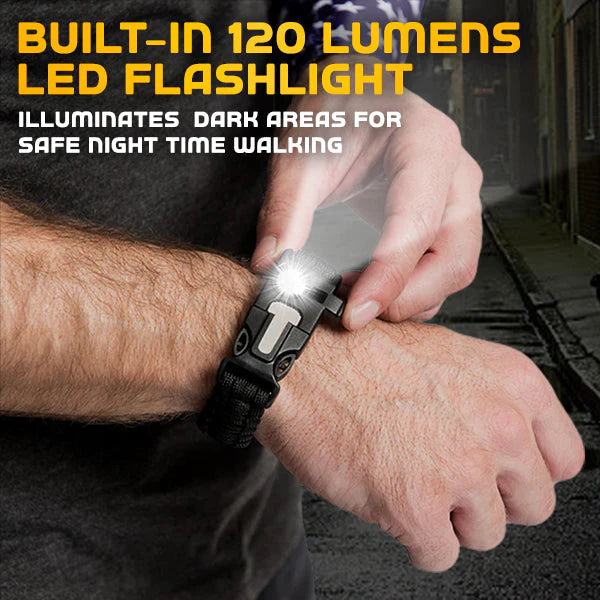 50M Spark SelfDefence Bracelet with Flashlight marnetic
