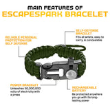 50M Spark SelfDefence Bracelet with Flashlight marnetic