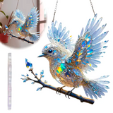 BlueGleam – Crystal Sky Bluebird Art Hanging for Nature Lovers