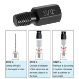 TorqueOut – Professional Broken Bolt Extractor Set - 10-Piece Screw Extractor Kit