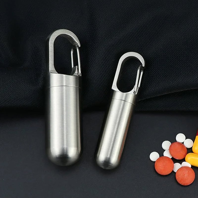 MediVault | Mini Stainless Pill Holder