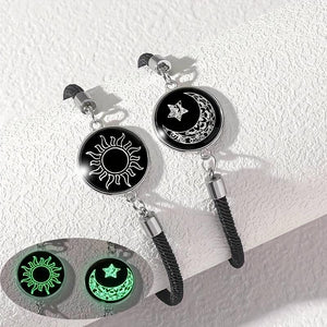 Sun & Moon Bracelets – 2-Pack Luminous Couples Jewelry for Long-Distance Love